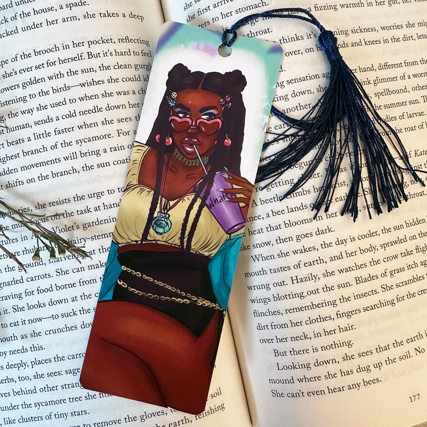 90s pin-up babe bookmark