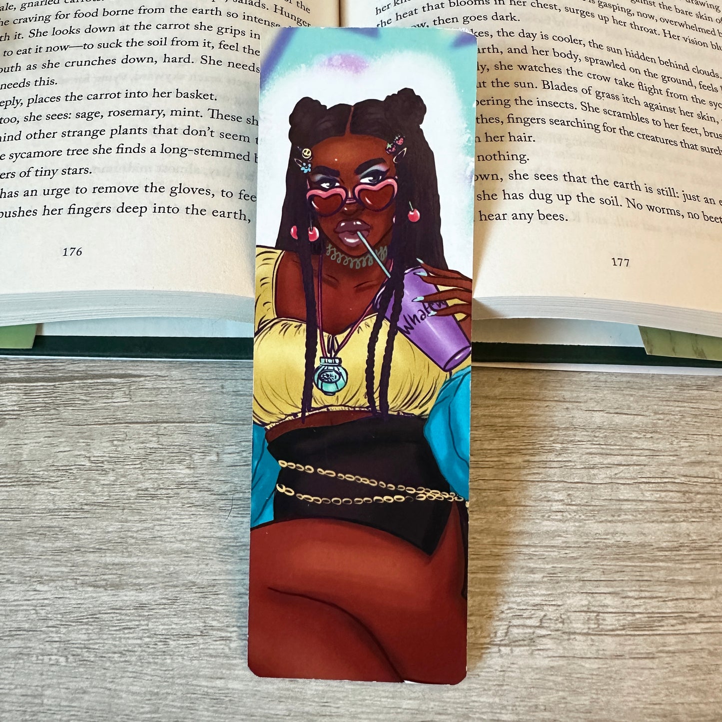 90s pin-up babe bookmark