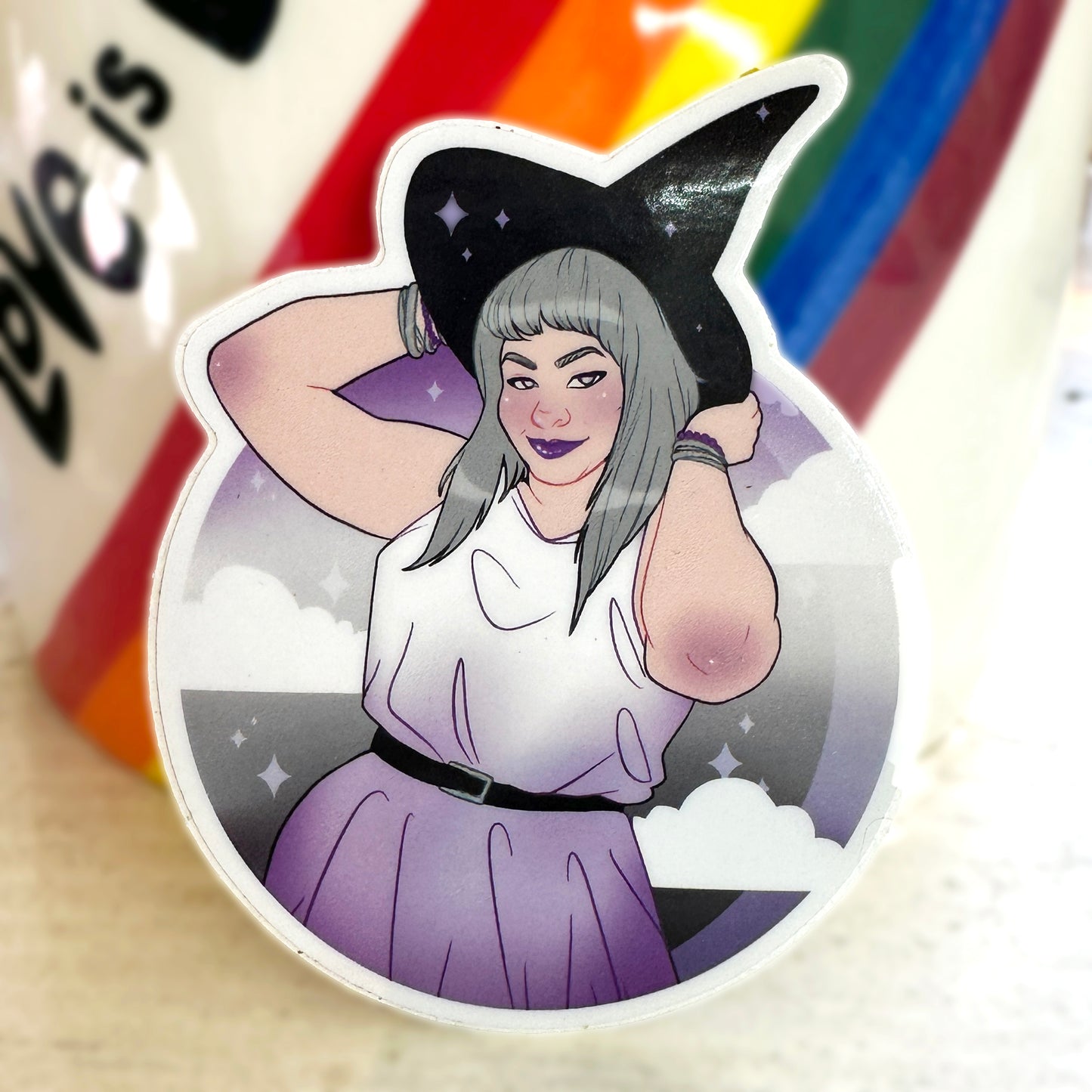 asexual pride vinyl sticker