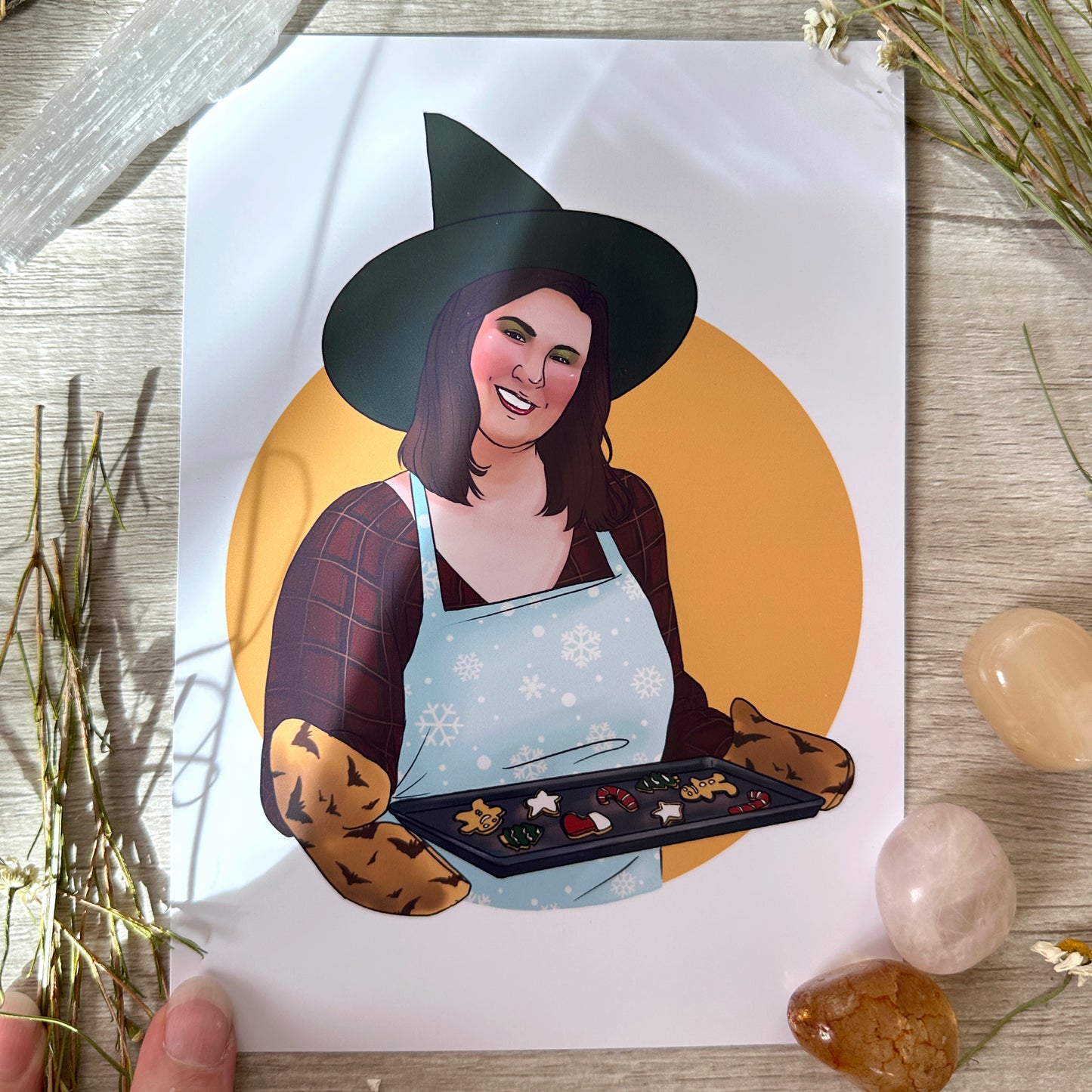 Baking Witch Art Print - 8x10" and 5x7"