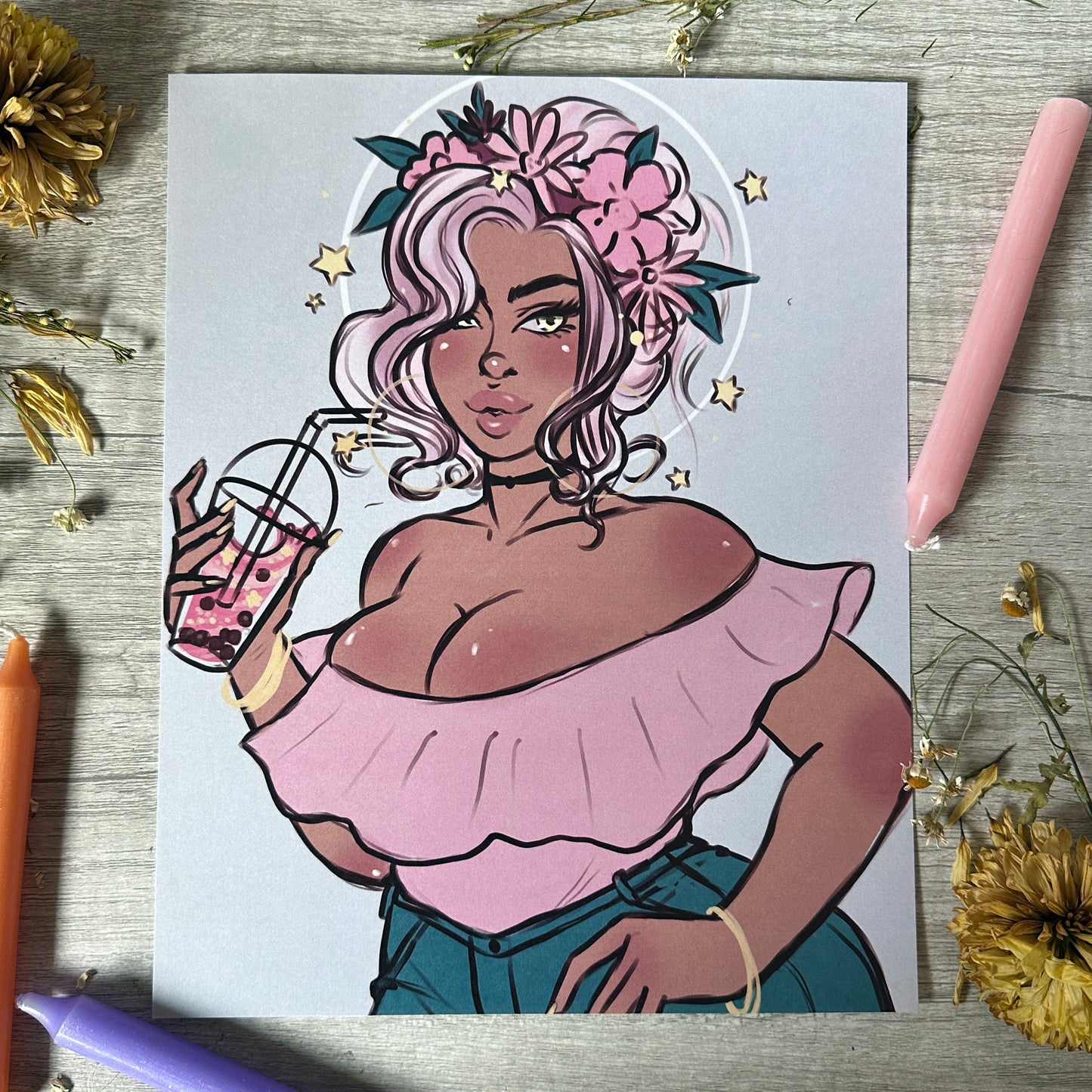 Boba Babe Art Print - 8x10" and 5x7"