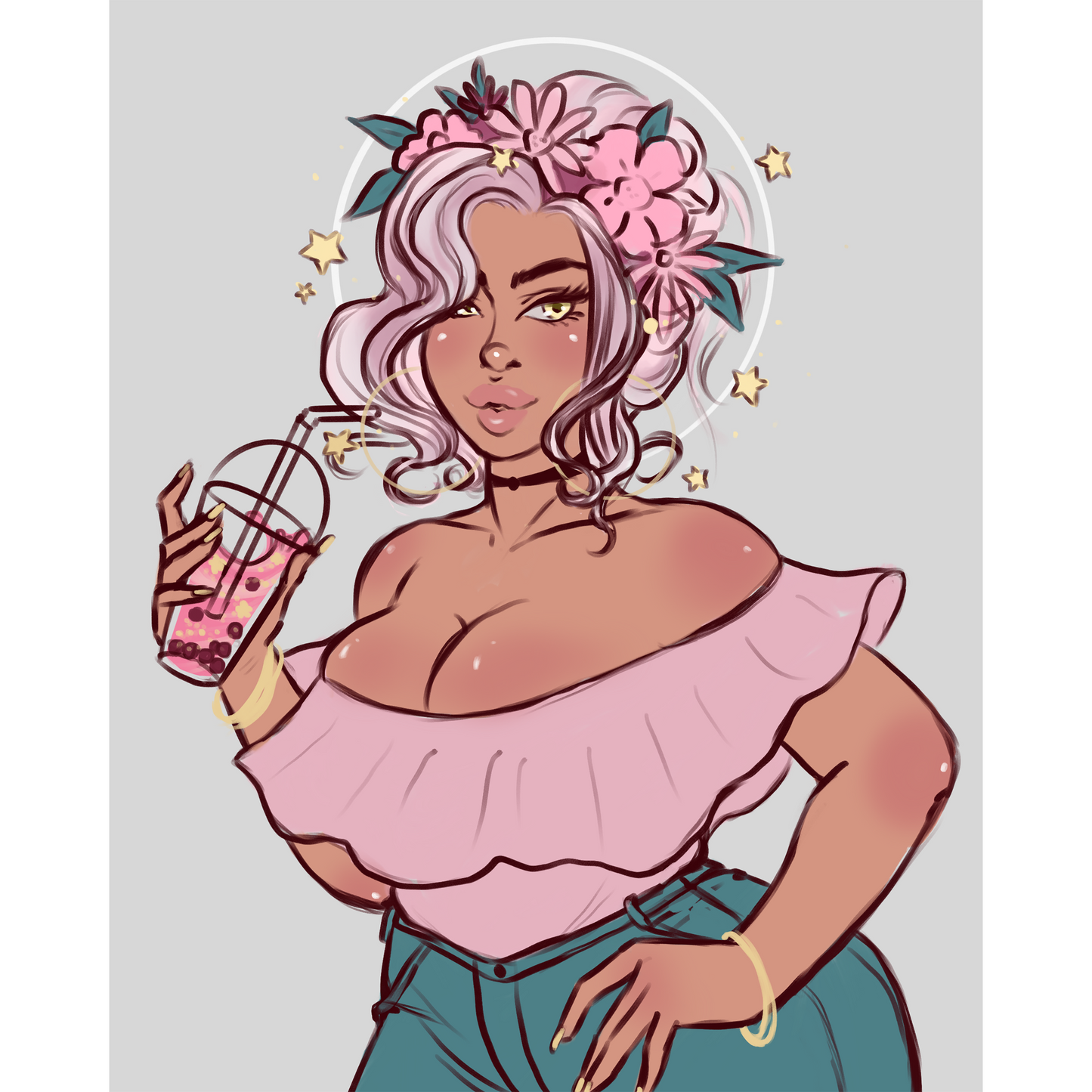 Boba Babe Art Print - 8x10" and 5x7"