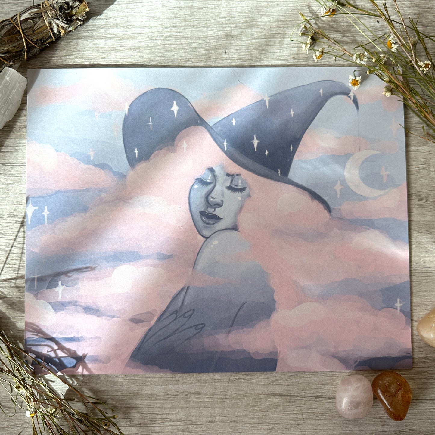 Cloud Witch Art Print - 8x10" and 5x7"