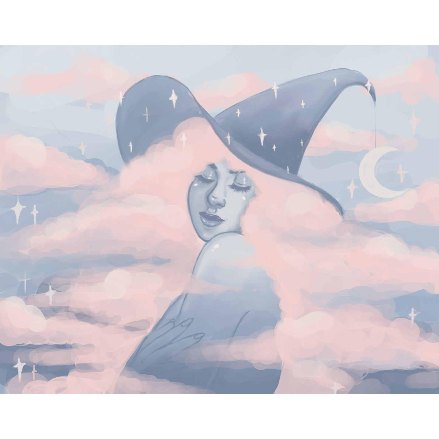 Cloud Witch Art Print - 8x10" and 5x7"