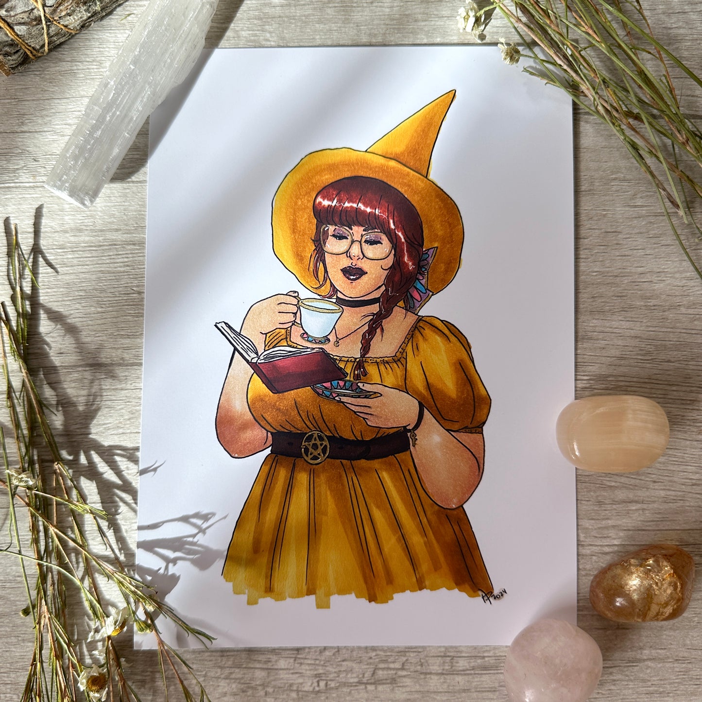 Cozy Witch Art Print - 8x10" and 5x7"