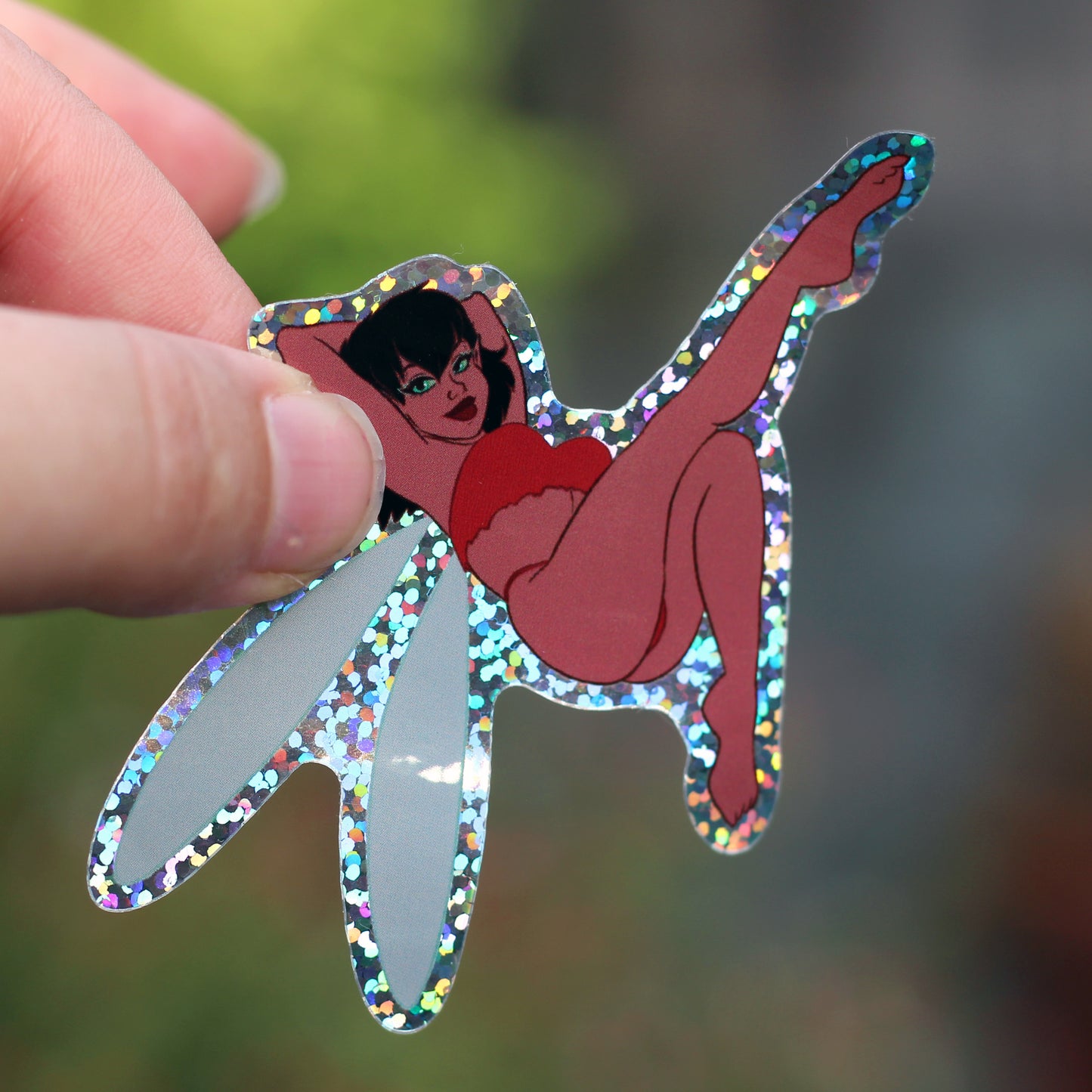 Crysta (Fern Gully) sparkly vinyl sticker