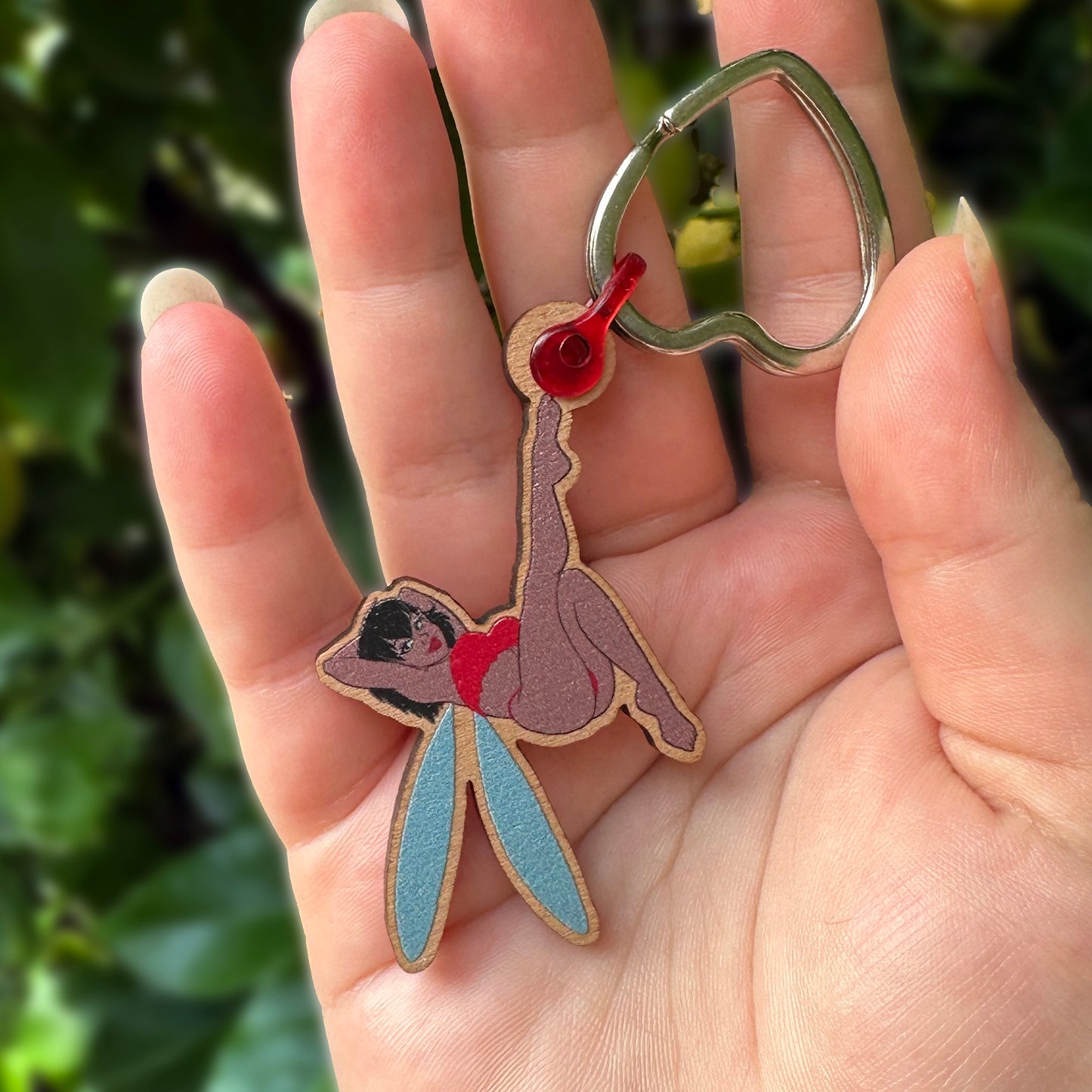 Crysta Fern Gully pinup keychain