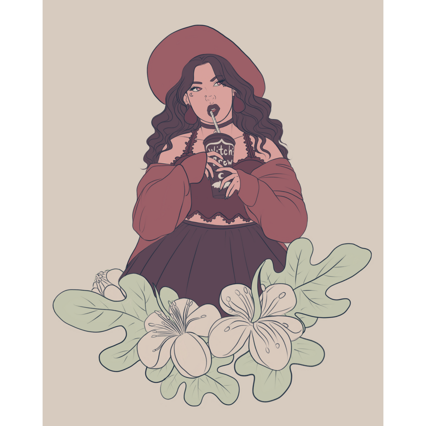 Fig Witch Art Print - 8x10" and 5x7"
