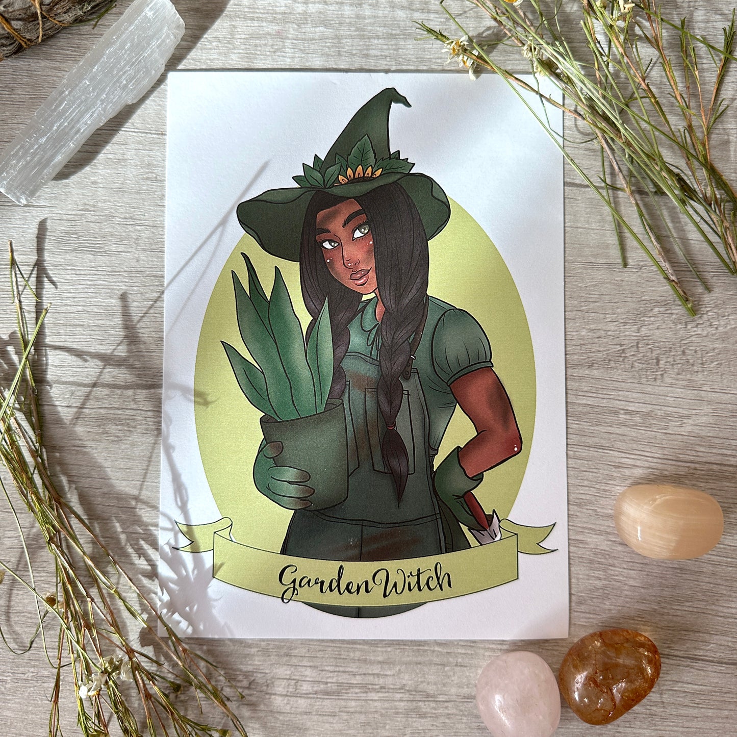 Garden Witch Art Print - 8x10" and 5x7"