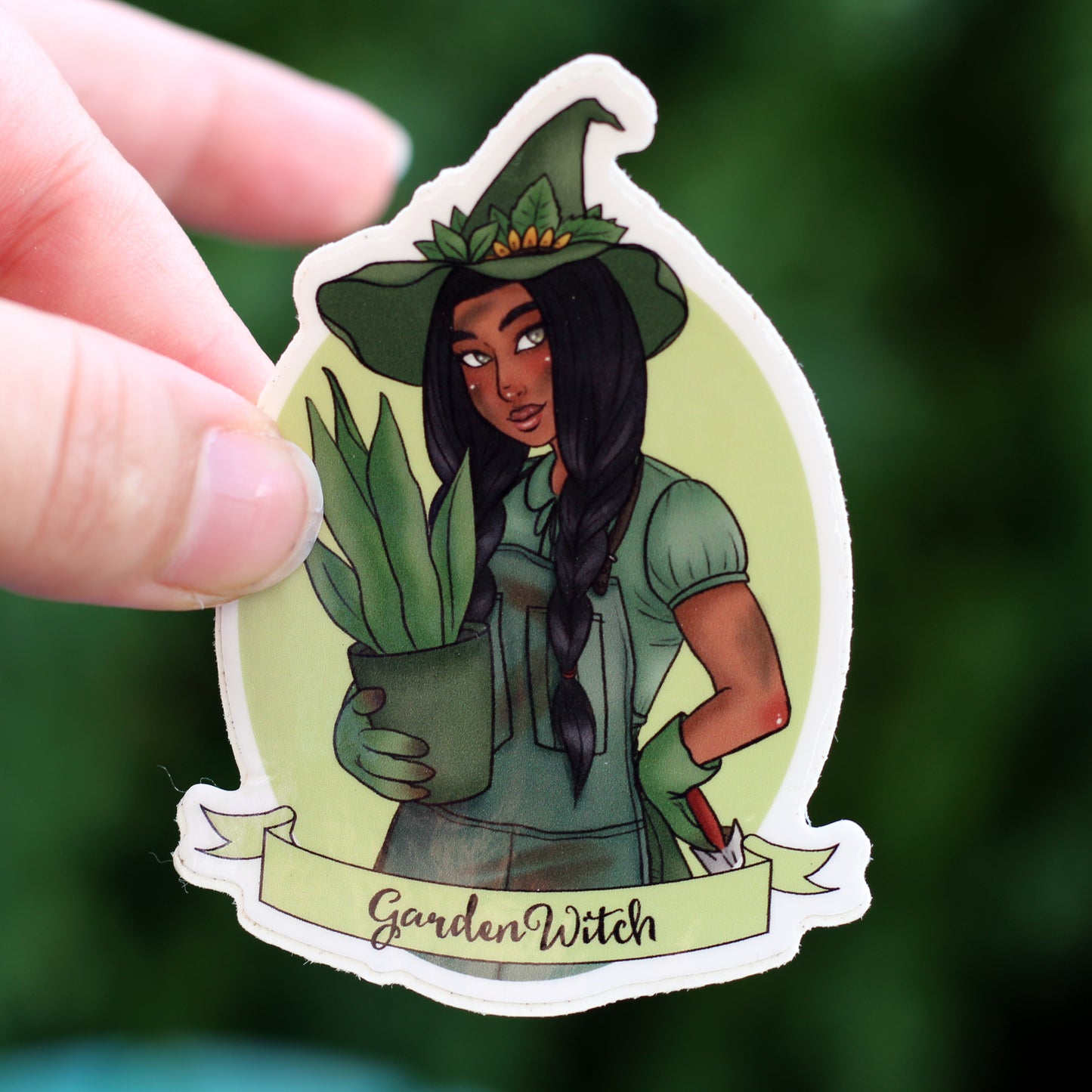 Garden Witch vinyl sticker