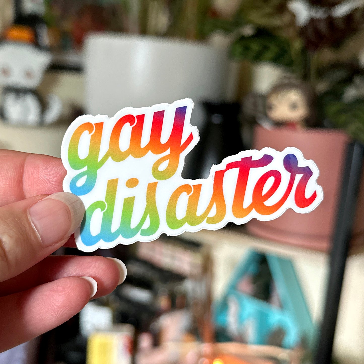 gay disaster vinyl sticker