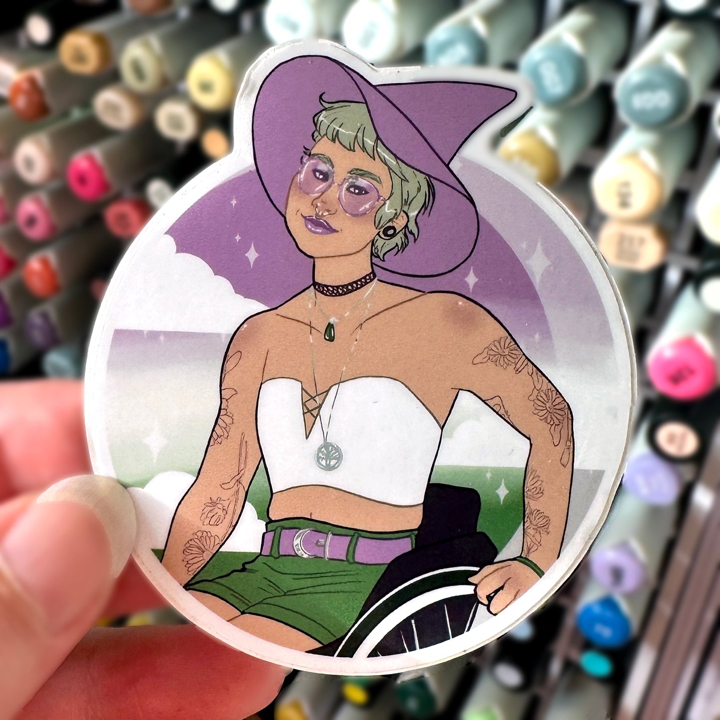 genderqueer pride vinyl sticker