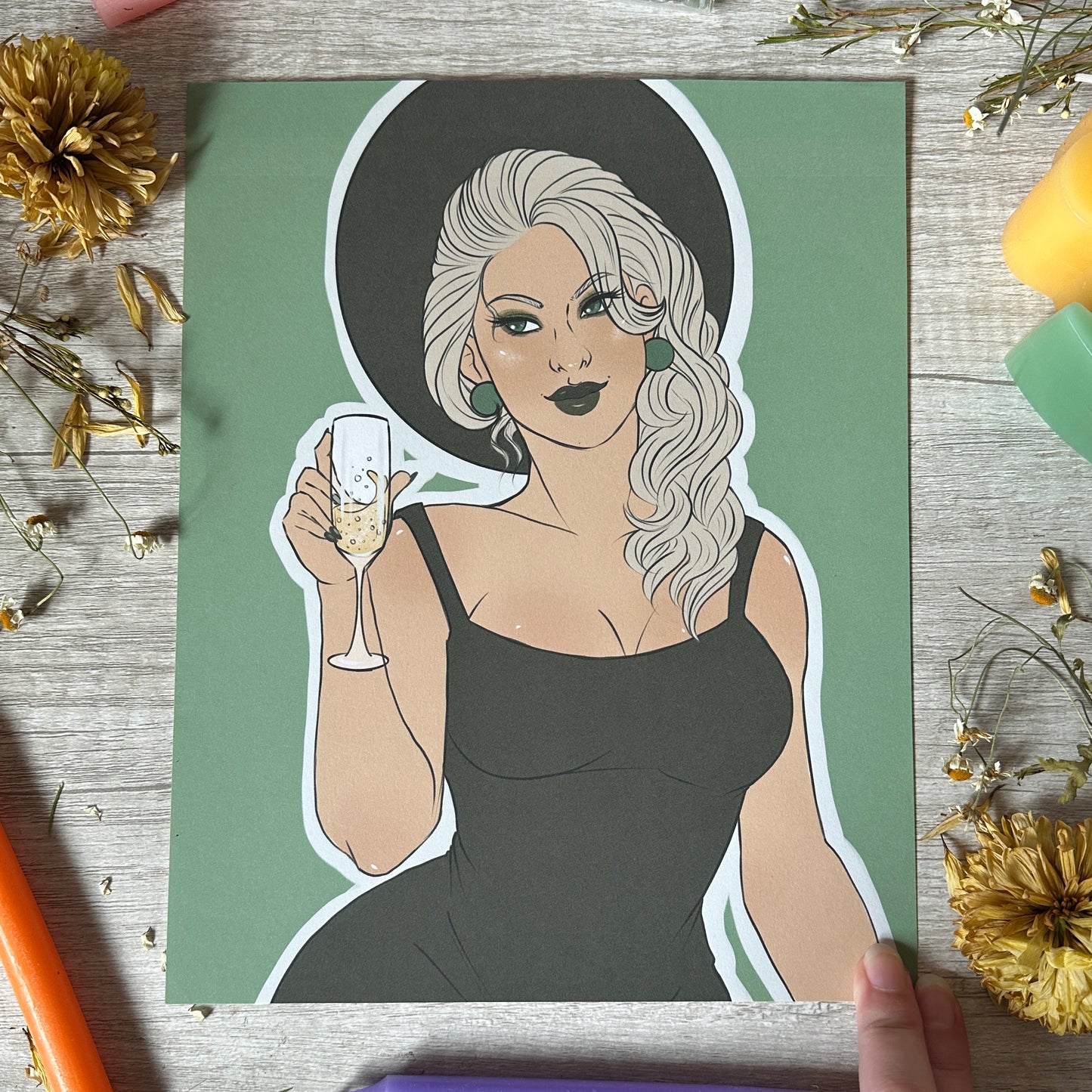 Grape Witch Art Print - 8x10" and 5x7"