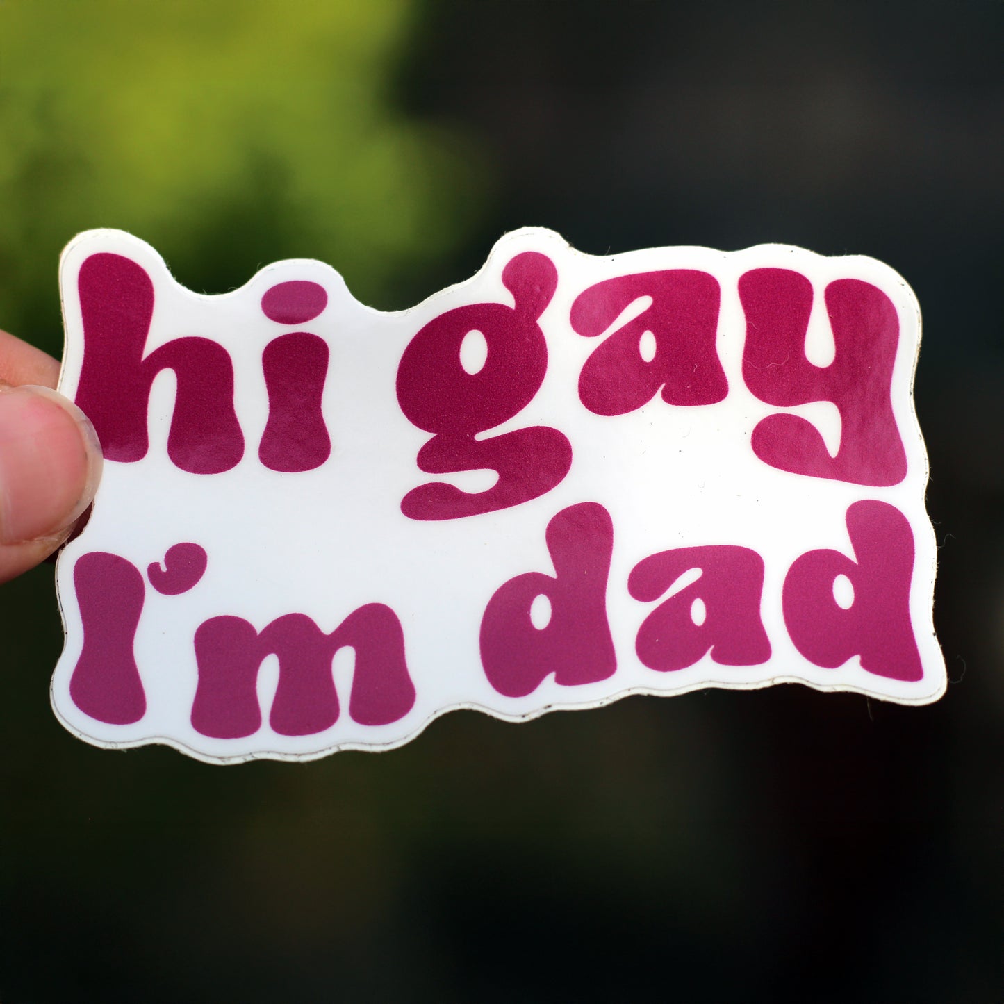 hi gay I'm dad vinyl sticker