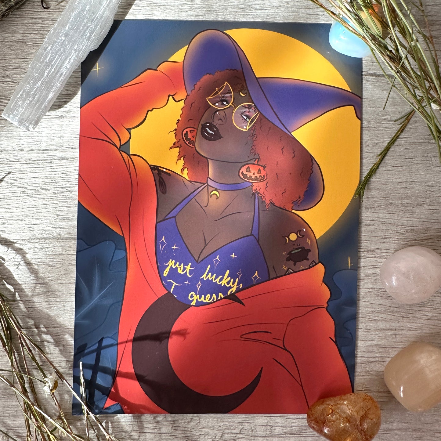 Just Lucky I Guess Witch Art Print - 8x10" and 5x7"