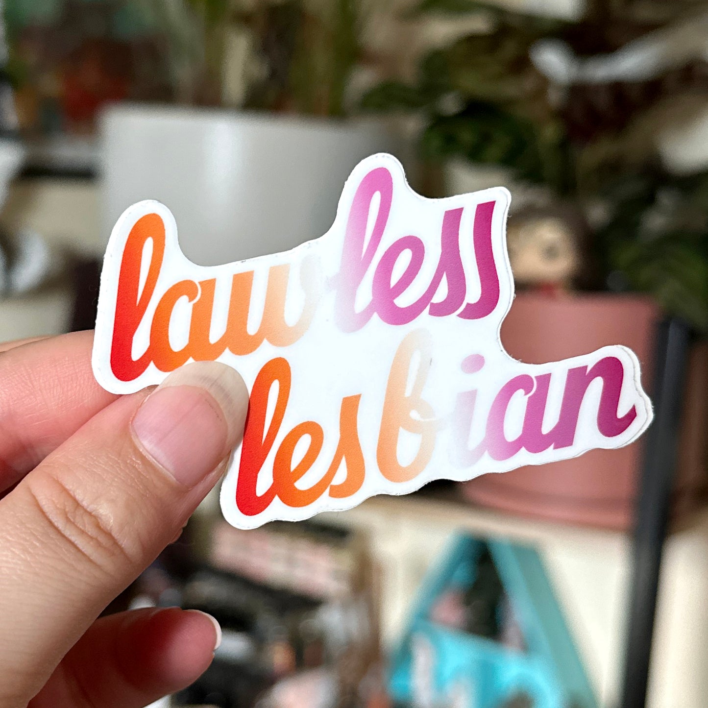lawless lesbian vinyl sticker