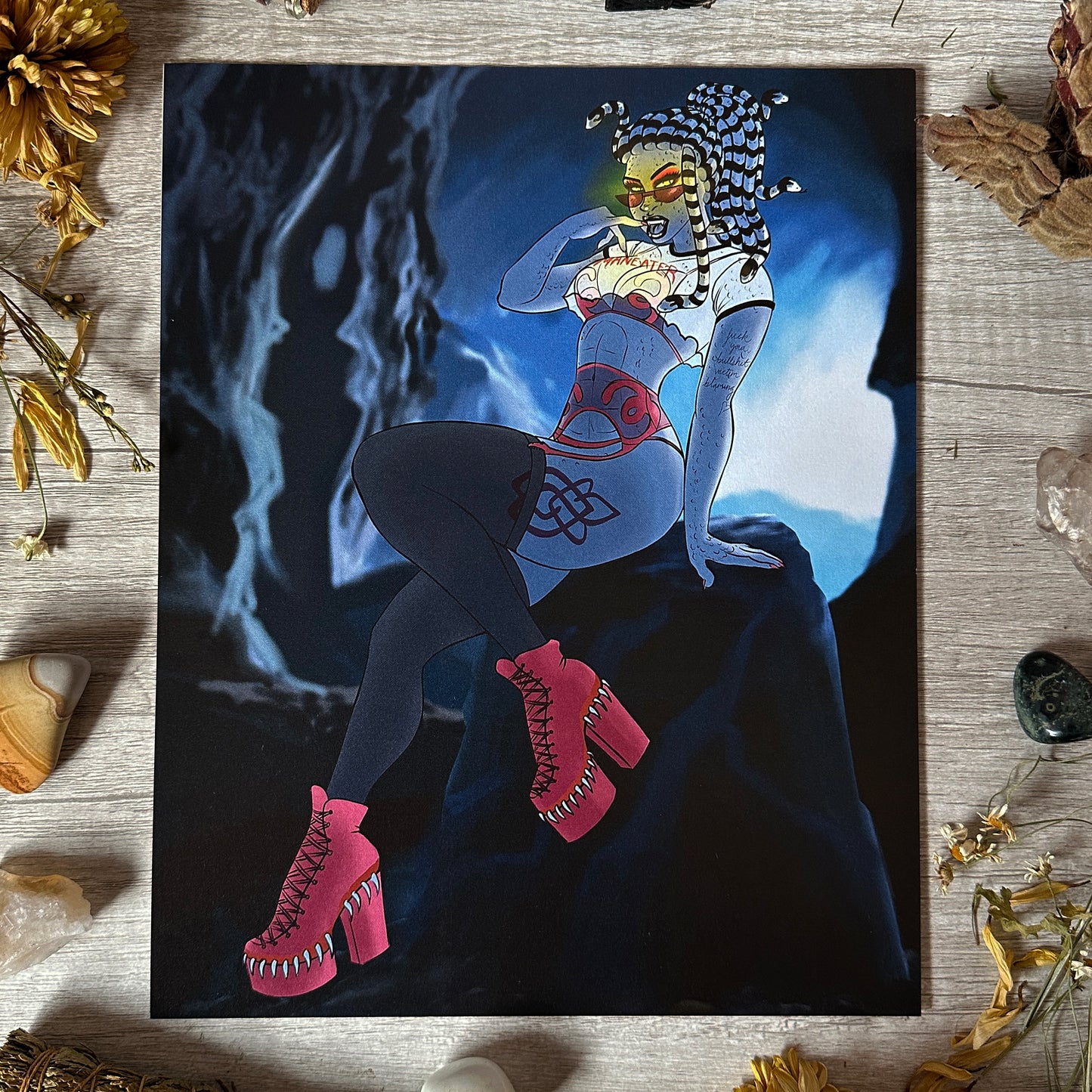 Medusa Pin-Up Art Print - 8x10" and 5x7"