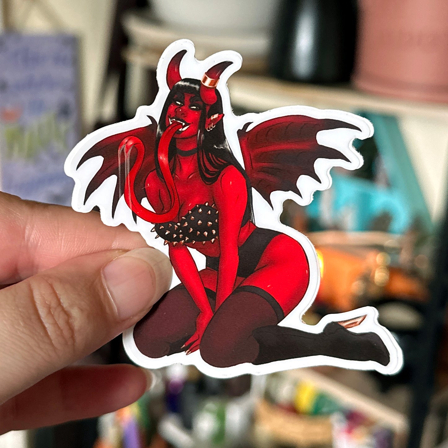 oni babe pinup vinyl sticker