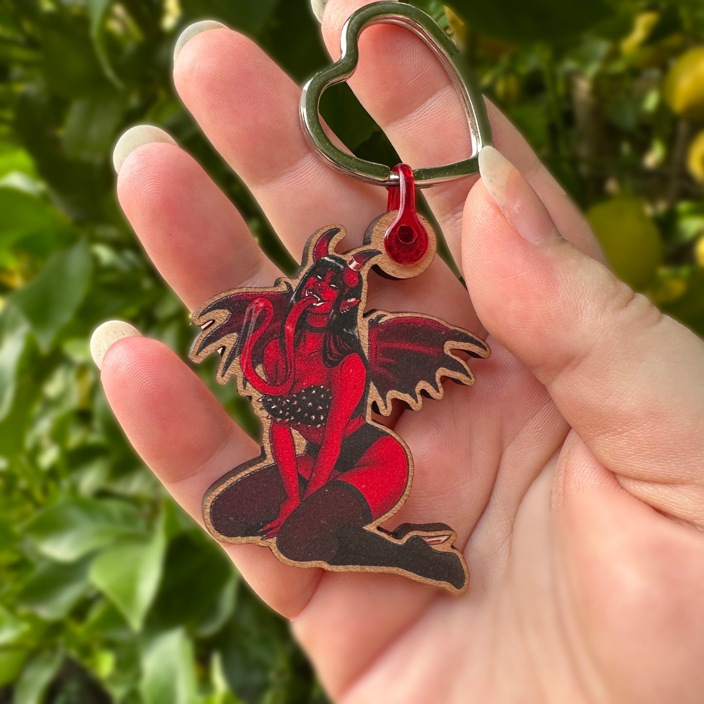 oni pinup keychain