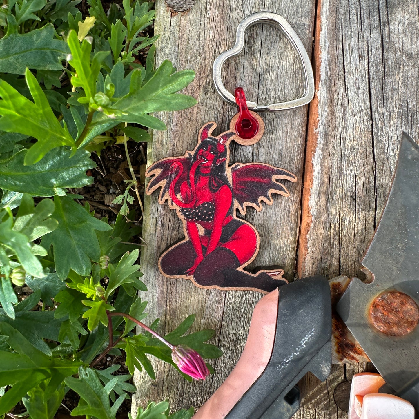 oni pinup keychain