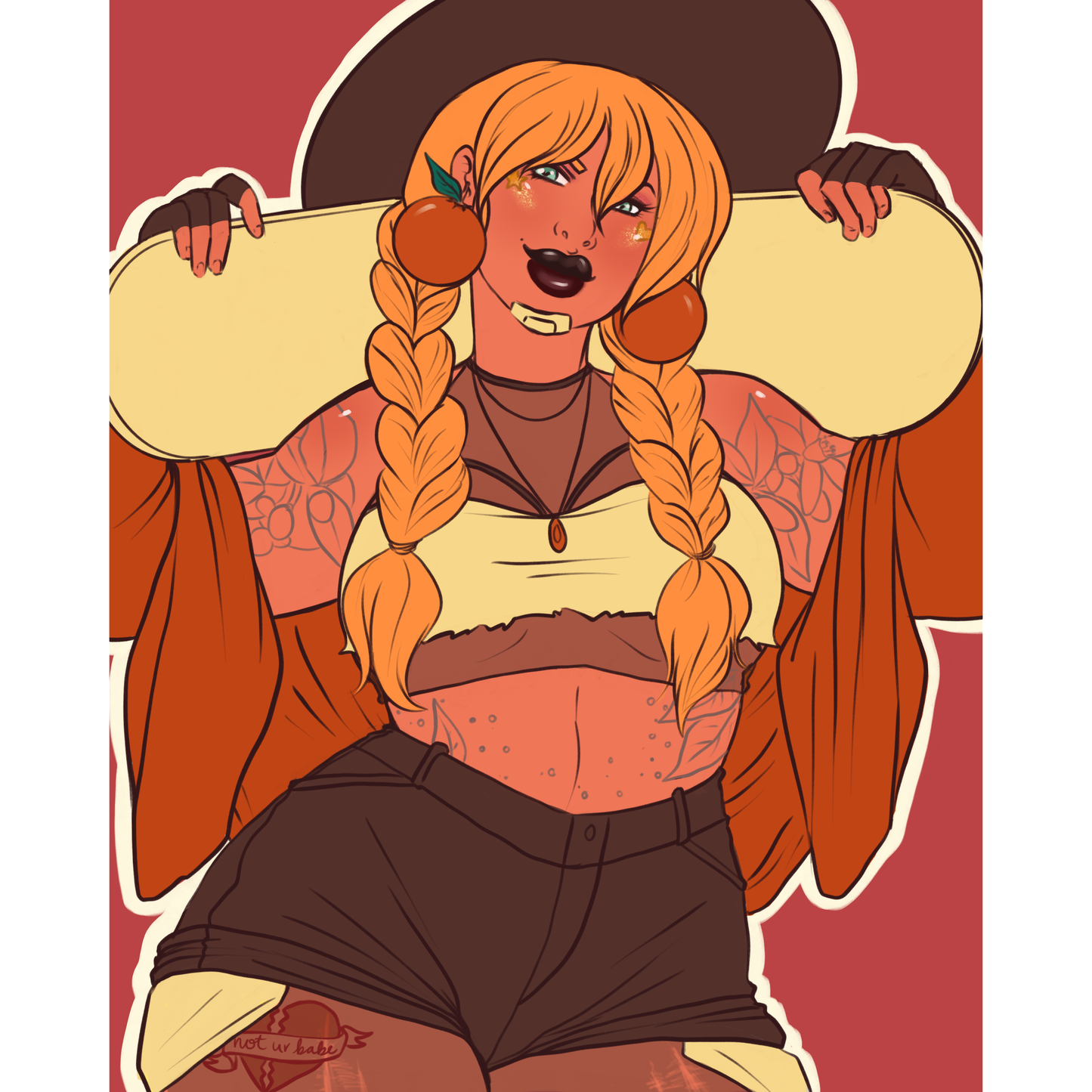 Orange Witch Art Print - 8x10" and 5x7"