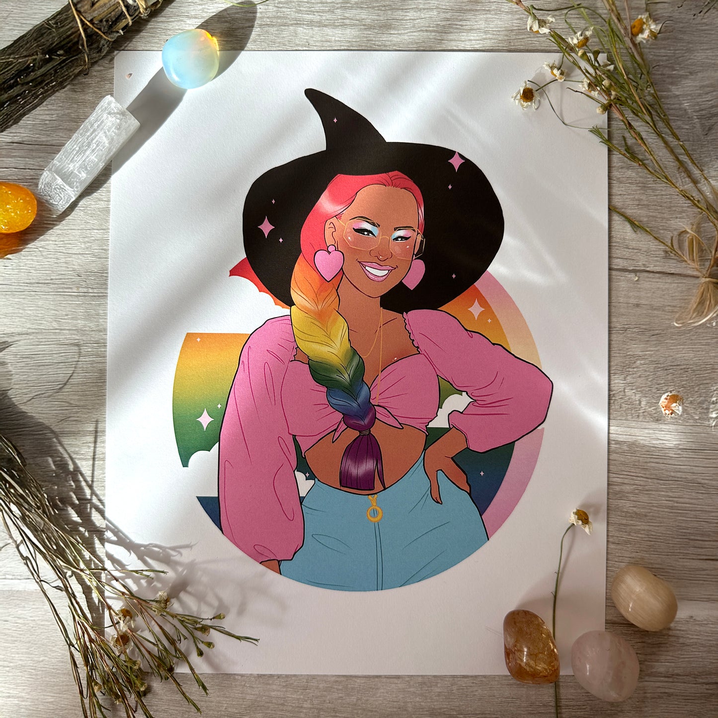 Rainbow Femme Pride Art Print - 8x10" and 5x7"
