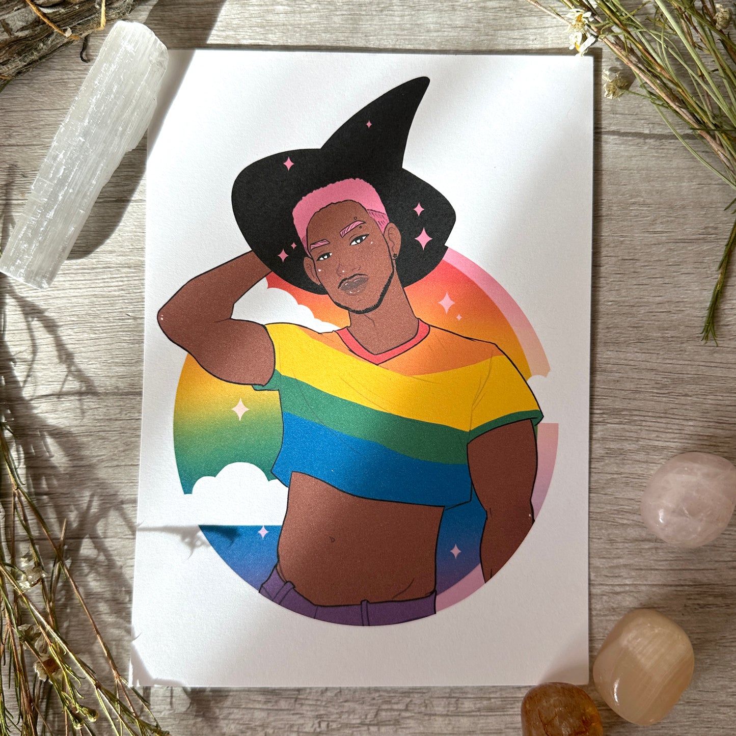 Rainbow Masc Pride Art Print - 8x10" and 5x7"