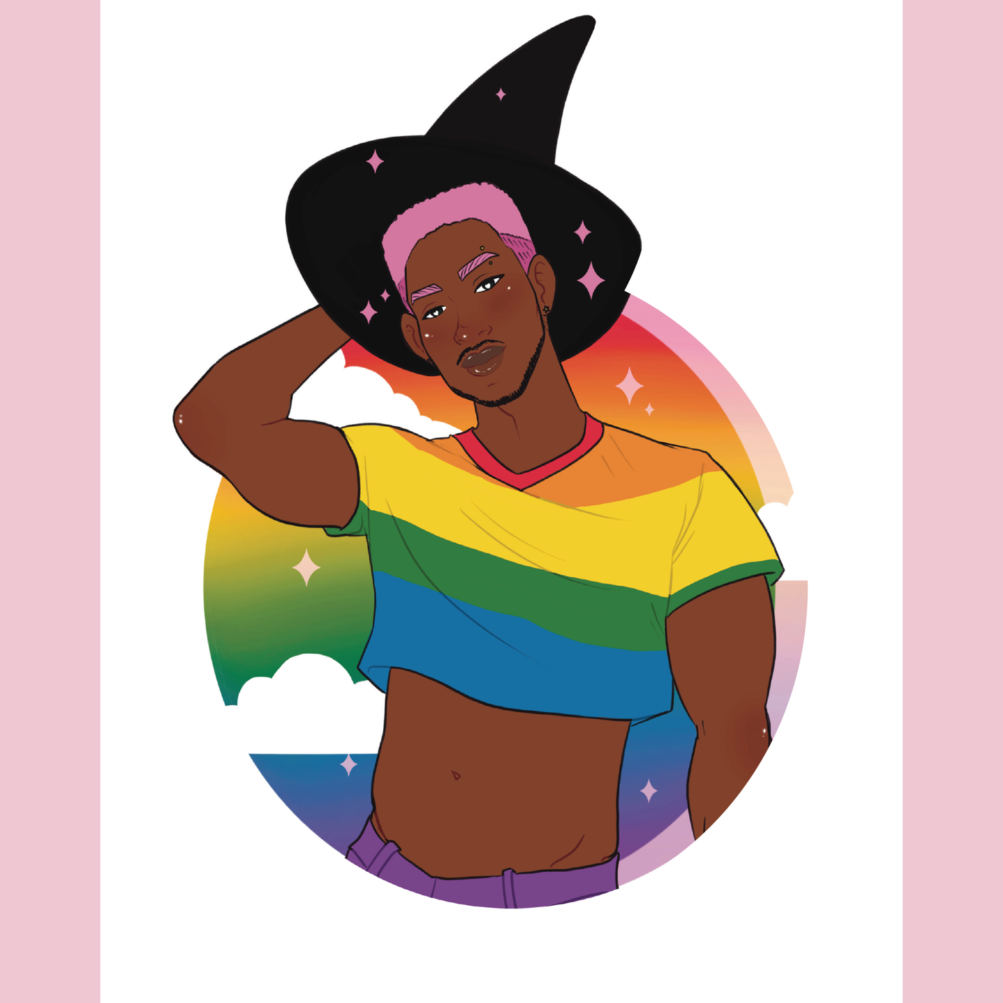 Rainbow Masc Pride Art Print - 8x10" and 5x7"