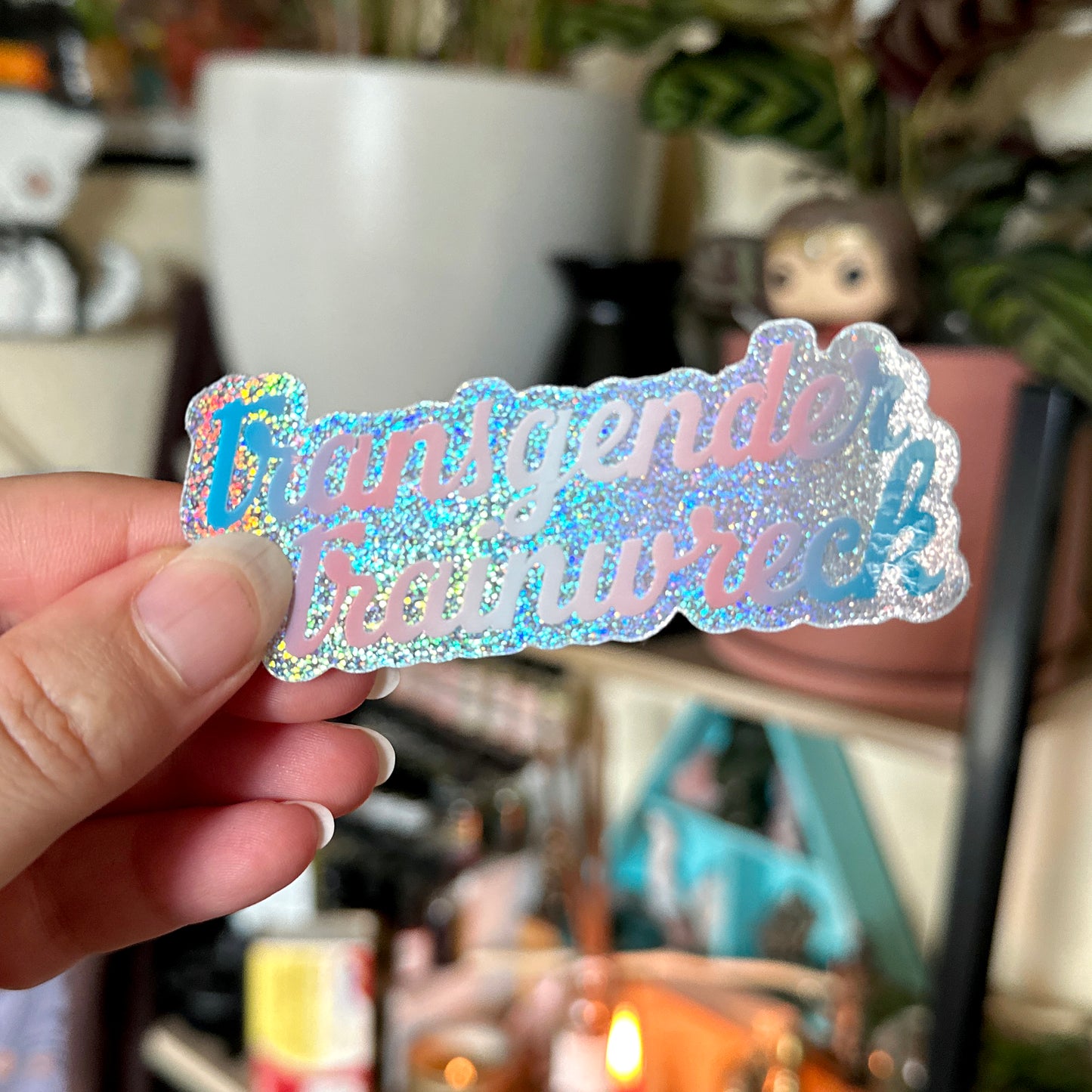 transgender trainwreck vinyl sticker