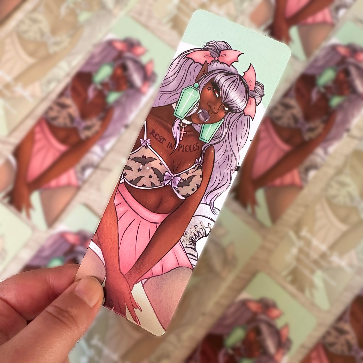 vampire pin-up bookmark