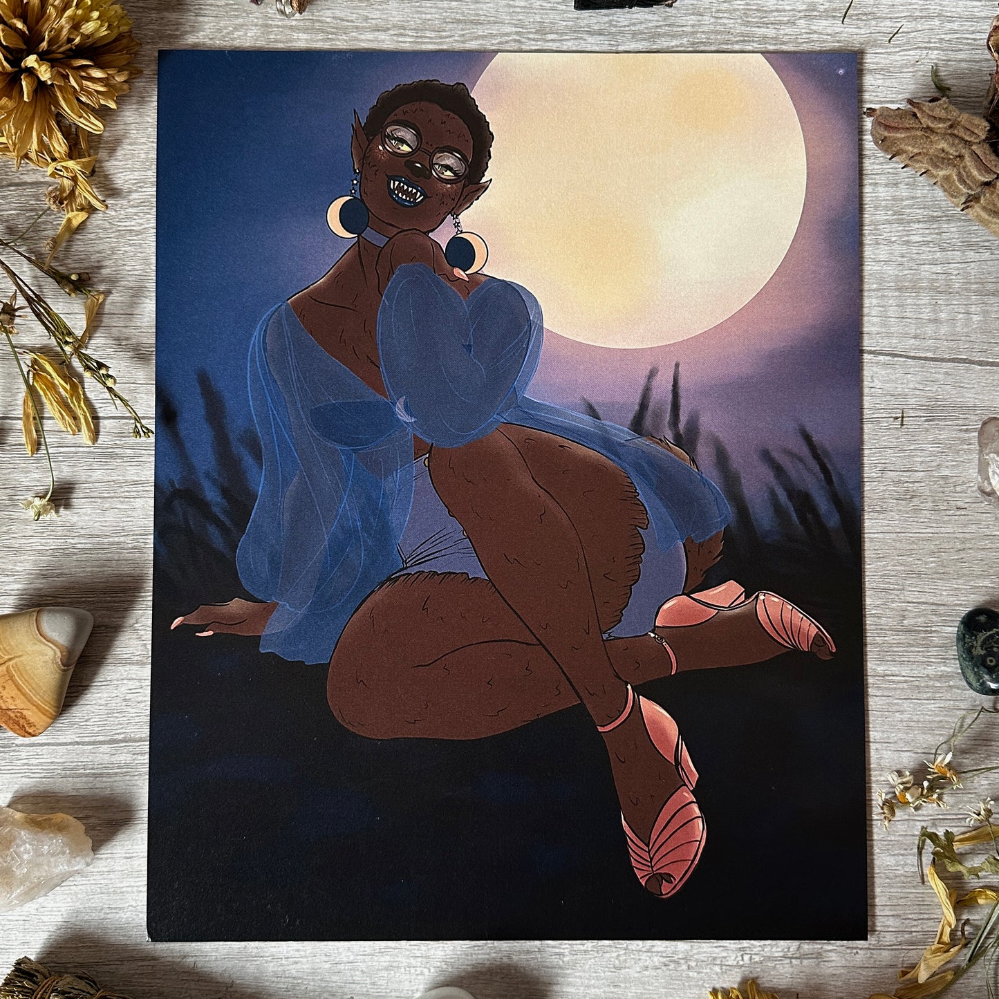 Werewolf Pin-up Art Print - 8x10" and 5x7"