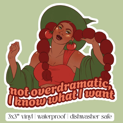 tomato witch vinyl sticker