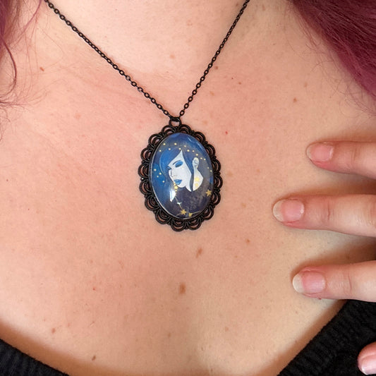 Astro Witch Pendant Necklace – Celestial Pinup Magic Jewelry