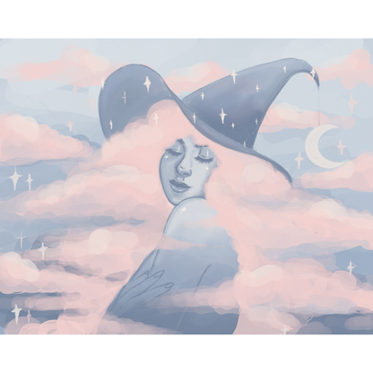 Cloud Witch Art Print - 8x10" and 5x7"