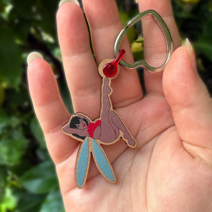 Crysta Fern Gully pinup keychain