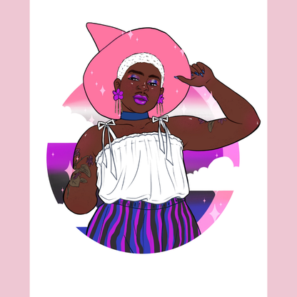 Genderfluid Pride Art Print - 8x10" and 5x7"