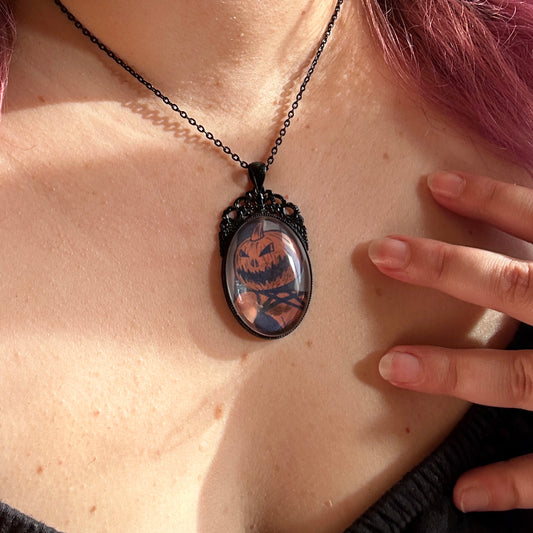 Curvy Pumpkinhead Pendant Necklace – Curvy Spooky Babe Jewelry