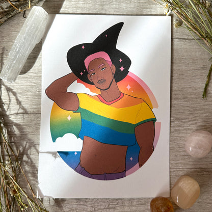 Rainbow Masc Pride Art Print - 8x10" and 5x7"