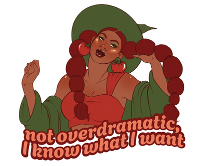 tomato witch vinyl sticker